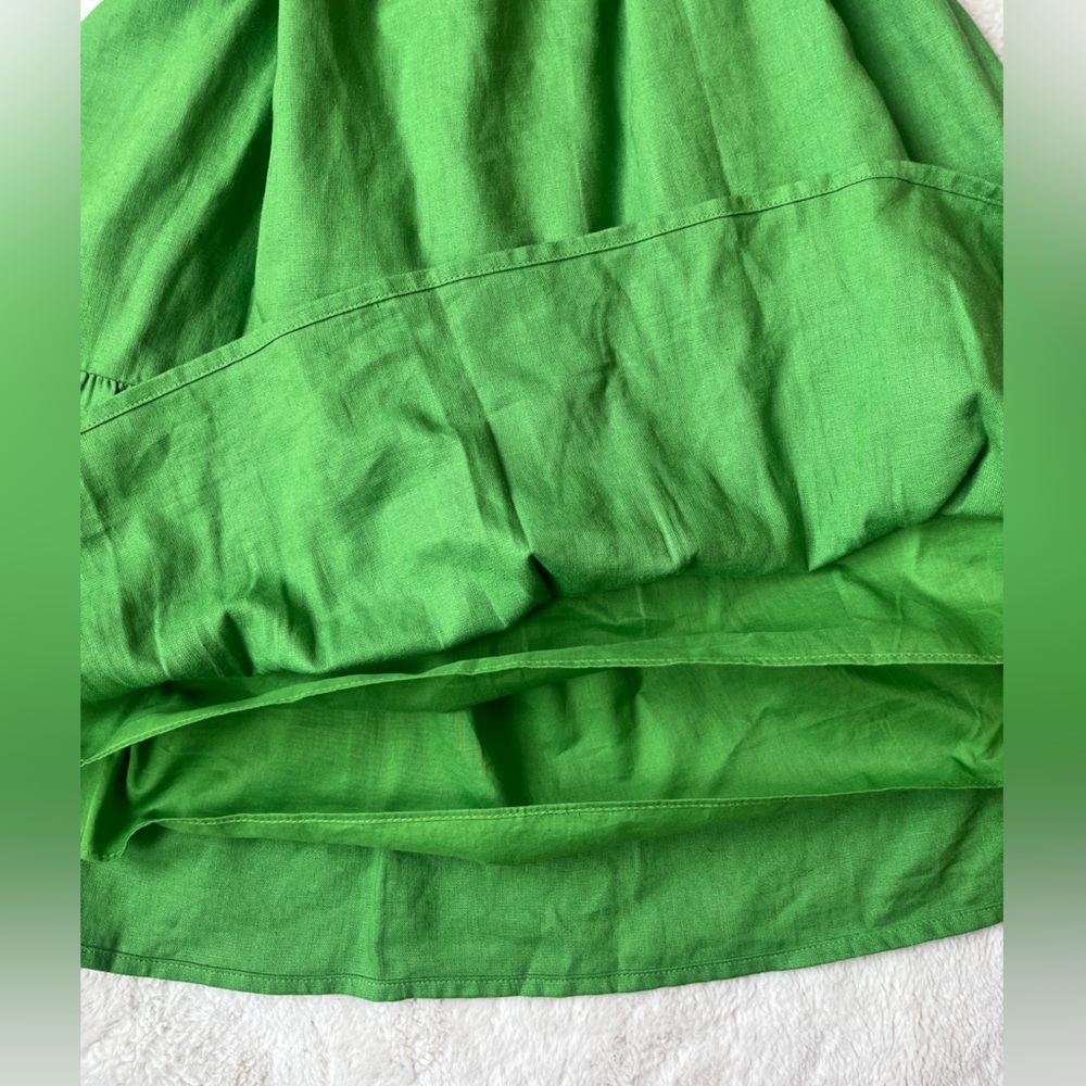 Ann Taylor Green Puff-Sleeve Midi Dress XLP - Picture 7 of 13